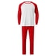 thumbnail image 5 of Conjunto de pijama de manga larga para hombre, blusa de color liso, camisa y pantalones de poliéster, para Navidad, 5 of 5