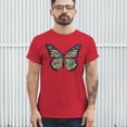 thumbnail image 3 of Tee Hunt Colorful Neon Butterfly T-Shirt Dean Russo Beautiful Nature Men's Tee, Red, 4X-Large, 3 of 5