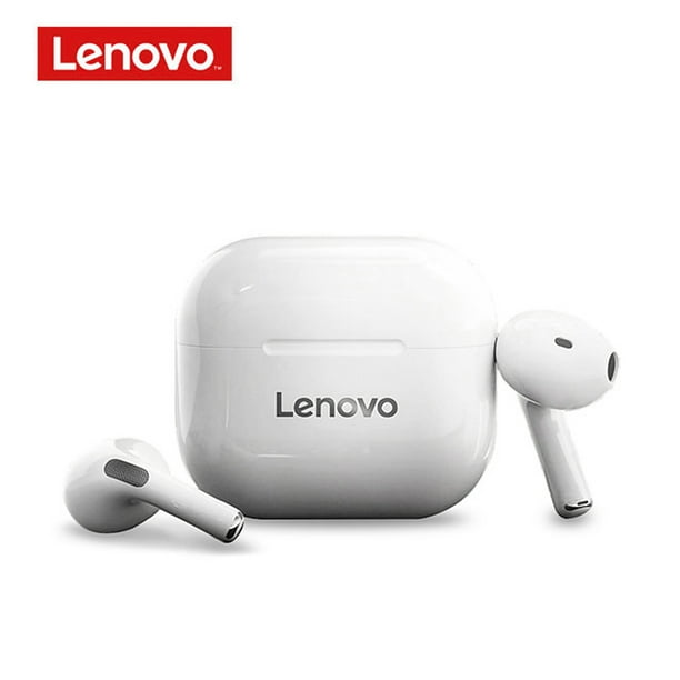 Audifonos Bluetooth LP40, audifonos inalambricos con micrófono / caja de carga de 230 mAh Lenovo Blanco