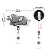 thumbnail image 3 of WIRESTER Set 2pcs Design Acrylic Key Card Holder Belt Clip Reel Id Badge Retractable - Elephant Birdy, 3 of 6