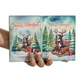 thumbnail image 3 of Merry Christmas Santa Reindeer Antlers Bernese Mountain Dog Sleigh Xmas Winter Holiday Travel Passport Wallet Berner Lover Gifts PU Leather Passport Holder Cover - 00023, 3 of 5