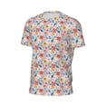 thumbnail image 6 of Wukai Floral Ditsy Print Men's Short-Sleeved Mesh T-Shirt,Quick-Dry Short Sleeve Workout T-Shirt-5X-Large, 6 of 8