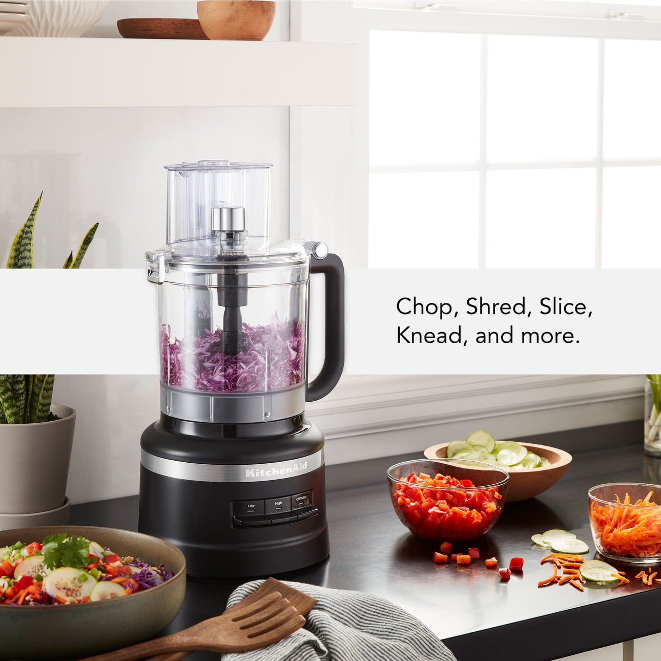 KitchenAid 13-Cup Food Processor 3-Speed Food Processors, Black