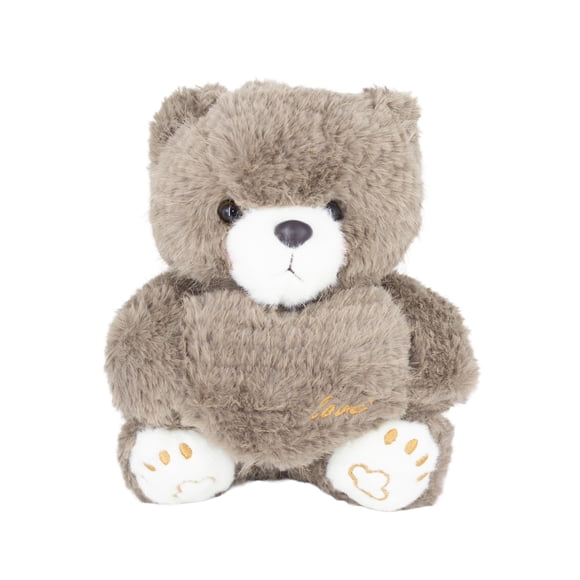 Oso Cafe De Peluche Con Corazón Super Suave Y Esponjoso