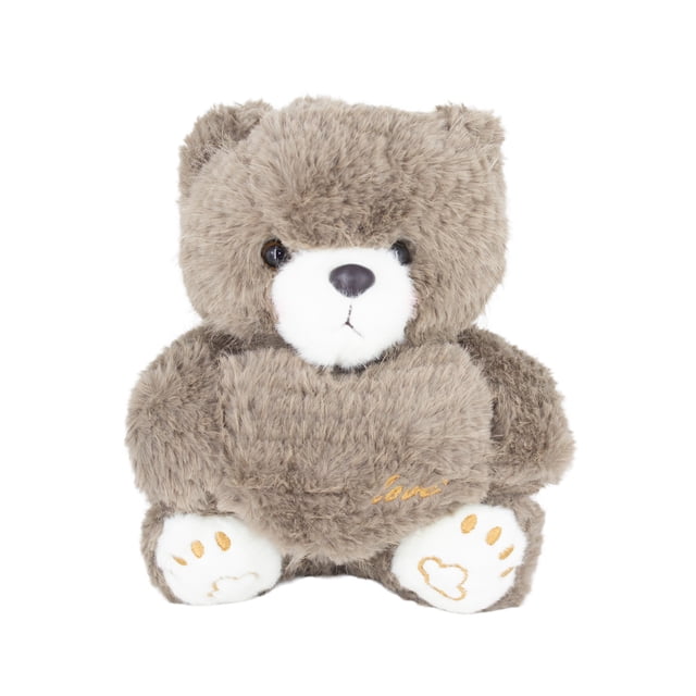 Oso Cafe De Peluche Con Corazón Super Suave Y Esponjoso