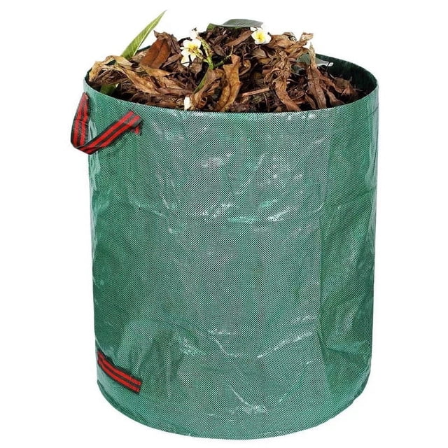 La bolsa de basura para jardín es verde, duradera, lavable, bolsa de basura para césped, bolsa de basura para hojas, bolsa de basura para plantas