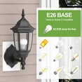 thumbnail image 6 of EMART Outdoor Porch Light LED Pastoral Exterior Wall Light Fixtures, Anti-Corrosion Plastic Material - 2 Pack, 6 of 8
