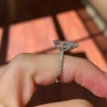 thumbnail image 5 of 2ct Lab Created Diamond Pear Cut Women's Wedding Ring 14K White Gold Plated, 5 of 5