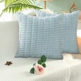 thumbnail image 4 of 2 piezas sofá cama sofá sala de estar decoración abrazar funda de almohada, funda de cojín cuadrado, decoración del hogar de estilo bohemio funda de almohada a rayas de pana, 4 of 5