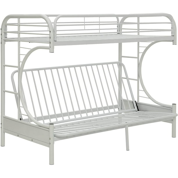 Futon Bunk Bed Twin Xl Over Queen White, Twin Xl Over Queen Futon Bunk Bed