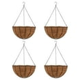 thumbnail image 3 of 16 inch 4* Plant Hanging Baskets Round Brown Hanging Flower Pots Brown with Hook for Growing Green Leafy Plants, 3 of 14