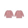 thumbnail image 3 of Mommy and Me Matching Outfits Sweater Stripe Long Sleeve Knitwear Crewneck Pullover Knit Tops, 3 of 10