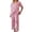 R14-Pink, variant on RMGVDSD Womens Plaid Pajamas Sets Ruffle V Neck Long Sleeve Button Down Shirt and Pants Gingham Sleepwear Loungewar 2 Piece Outfits