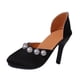 thumbnail image 4 of Zapatos de tacón alto con perlas para muñecas BJD, accesorios para figuras femeninas negro, 4 of 9