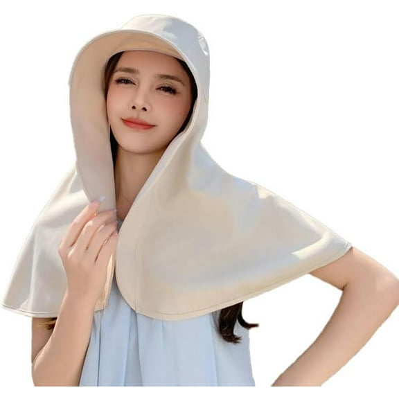 Sun Hats for Women Sun Protection Wide Brim Shawl with Neck Flap Hiking Visor Hat Outdoor Summer Beach