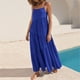 thumbnail image 5 of Vestido largo con tirantes finos para mujer - Pareo estampado para la playa - Vestido camisero holgado de poliéster - Ropa informal de verano, 5 of 8