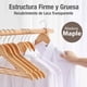 thumbnail image 5 of MAGMALIFE 20 Ganchos para Ropa de Madera: Gancho Giratorio de 360 Grados, Adecuado para Prendas Variadas, Elegantes, Evitan la Deformación de tu Ropa (Natural), 5 of 8