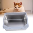 thumbnail image 4 of Caja De Arenas Para Gatos De Acero Inoxidable, Bandeja De Arenas Para Gatos De Lados Altos De Metal, Caja De Arenas Para Gatos Grande Con Entrada Superior Antisalpicaduras Con, 4 of 7