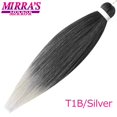 thumbnail image 1 of Mirra's Mirror-extensiones de cabello trenzado Ombre, trenzas sintéticas fáciles, Morado, marrón, rojo, Afro Jumbo, 20 "/26", 1 of 4