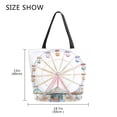 thumbnail image 5 of Large Canvas Bag 13.5x5.1x15 Inch Canvas Bag Shopping Canvas Bag Suitable For Outing Shopping Travel Out Of Large Capacity Storage Beautiful Ferris Wheel, 5 of 9