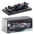 thumbnail image 2 of Bburago-coche de carreras de aleación fundido a presión, simulación estática, modelo de coche de fórmula F1, 1:43, 2022, Mercedes AMG 2021 W12 E Performance #77 RB18 Fivean unisex, 2 of 2