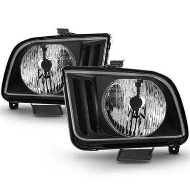 AKKON - For 2005 2006 2007 2008 2009 Ford Mustang OE Direct Replacement Black Headlights Lamp Left   Right