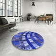 thumbnail image 3 of Ahgly Company Indoor Rectangle Patterned Cobalt Blue Area Rugs, 2' x 5', 3 of 6