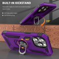 thumbnail image 6 of Case for iPhone 13 Pro Max Phone Case 13 Pro Max iPhone Case Purple for Women,with Finger Ring Holder Stand,Drop Protective Cover for Apple 13 Pro Max 6.7" Purple, 6 of 12
