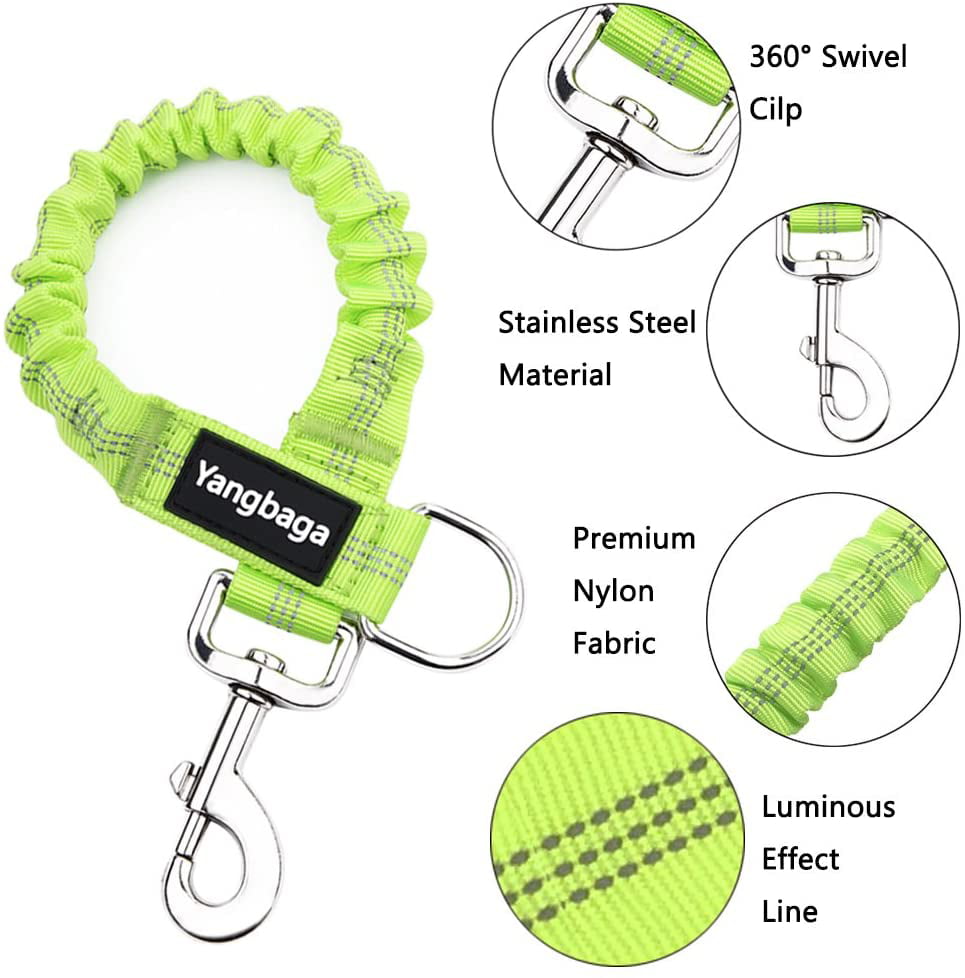 Running Yangbaga Dog Shock Absorber Extension Leash Bungee Attachment Great for Bicycle Walking Prevent Injury on Arm and Shoulder & Save Dogs from Getting Hurt 