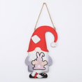 thumbnail image 2 of Conjuntos de adornos de gnomos colgantes de Navidad: muñecos de elfo de madera para decoraciones y regalos de árboles de Navidad, 2 of 5