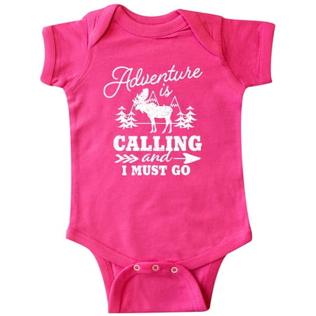 

Inktastic Adventure is Calling and I Must Go with Moose Gift Baby Boy or Baby Girl Bodysuit