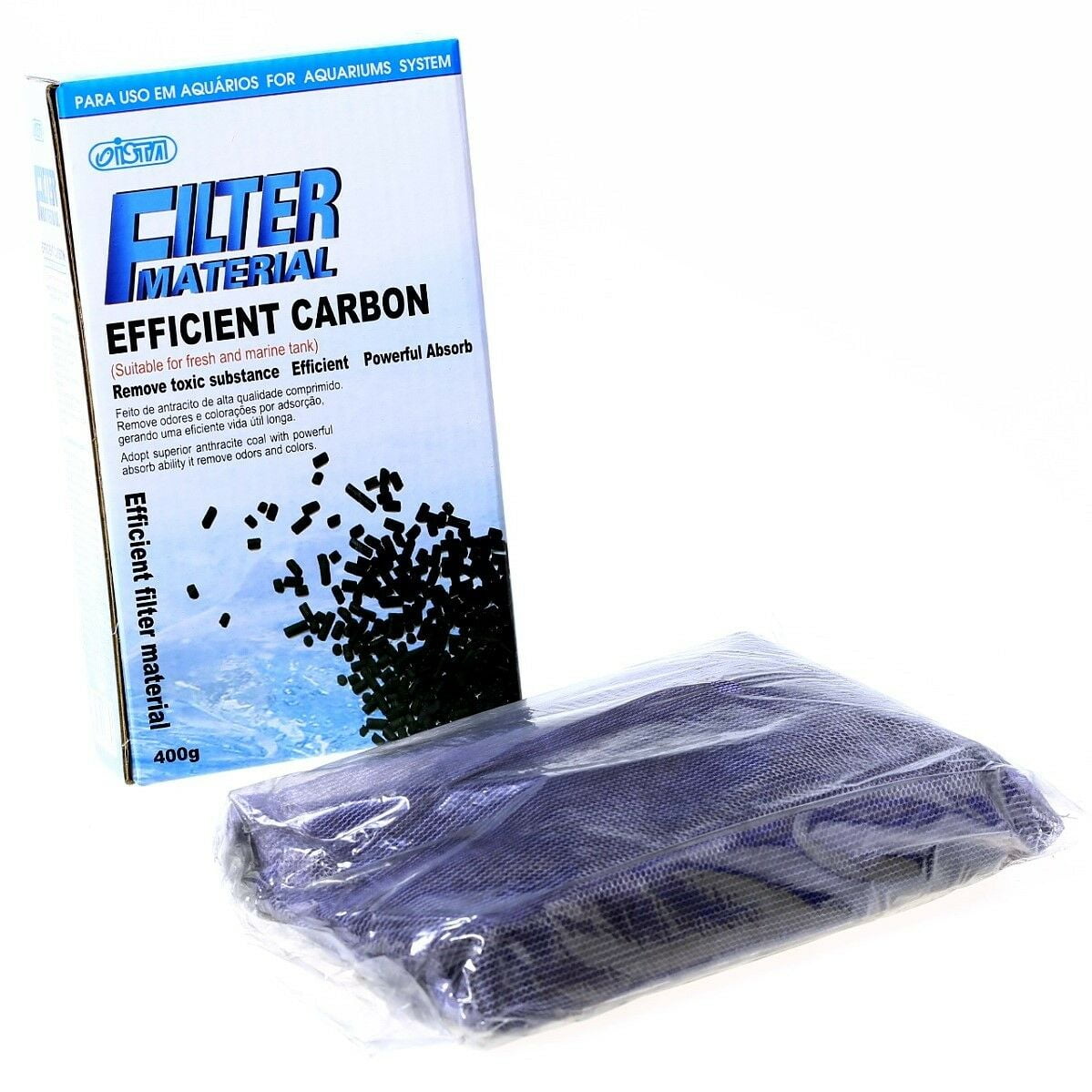 ISTA Efficient Carbon Net Bag 400g powerful absorb Filter Inserts Media Aquarium