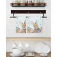 thumbnail image 3 of Easter Bunny Kitchen Dish Towels for Drying Dishes Set of 2, Colorful Easter Eggs Eucalyptus Teal Ombre Waffle Weave Microfiber Hand Tea Bathroom Towels Quick Dry & Absorbent Towel 15.7x23.6, 3 of 7