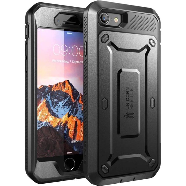 Funda SUPCASE Unicorn Beetle Pro para iPhone SE 3/2/7/8 negra Supcase UB Pro Holster