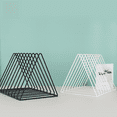 thumbnail image 1 of Étagère Triangulaire Bureau Rangement Simple Porte-Revues Organisateur de Livres Rangement de Bureau Support de Livres Triangulaire, 1 of 5