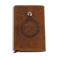 thumbnail image 1 of Titular de la tarjeta Tracker Protector Crédito de cuero Slim Cash Coin Funda portátil Llavero Portáil Bolsa de regalo TRABAJO DE ALOJORES ACCESORIOS MAÑOS Eigraketly HA009694-01B, 1 of 6