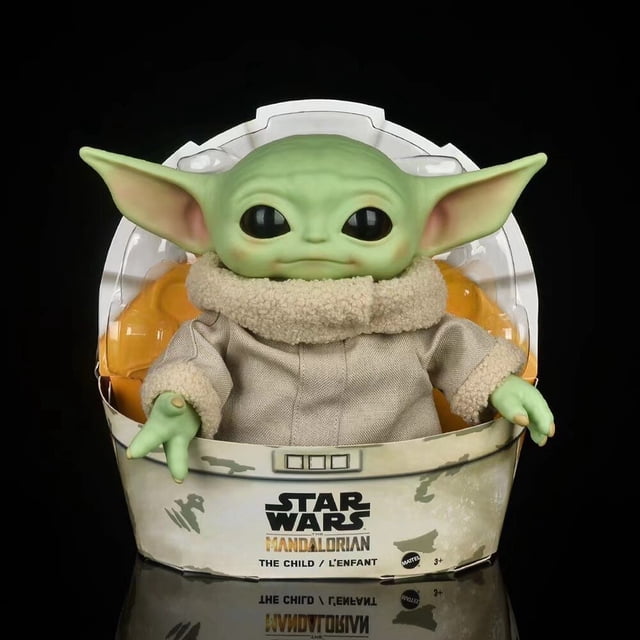Figura de Yoda de Pvc de Disney, Grogu, juguetes de figuras de acción de peluche, Baby Yoda, Star Wars, The Mandalorian, muñecos de Anime, juguetes para niños, 28cm heqiyong LED