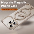 thumbnail image 3 of Alloy Bare Metal Feel Phone Case For iPhone 16 Pro Max Metal 15 14 Frameless Heat Dissipation Cover Magnetic Kickstand, 3 of 8