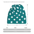thumbnail image 3 of Yiaed White Polka Dots With Teal Background Print Multifunction Beanie Hats for Women Men Slouchy Knit Beanie Hat Winter Hat Scarf Stretch Skull Cap, 3 of 8