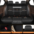 thumbnail image 2 of HQBQBUG Car Seat Covers Full Set for Toyota Tundra 2008-2025 5 Seats Waterproof Leather Front and Back Car Seat Covers Protectors Black,Full Set(2 Row 5 Seats), 2 of 10