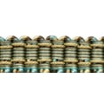thumbnail image 3 of 6" (15cm) Bullion Fringe Trim with Fancy Woven Gimp Header # BFMLT6WVN,, Topaz Beige #PR24 (Gold Beige, Chocolate Brown, Sky Blue) Sold By The Yard (36"/3 ft/0.9m), 3 of 3
