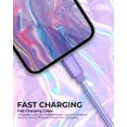 thumbnail image 3 of Liquipel Powertek Metallic Shine USB Type C Charger Cable, 6ft Fast Charging USB C Cord, Adapter for Car, Galaxy, Android, Note, MacBook, Nintendo, PlayStation, Chromebook, Pixel - Purple, 3 of 6