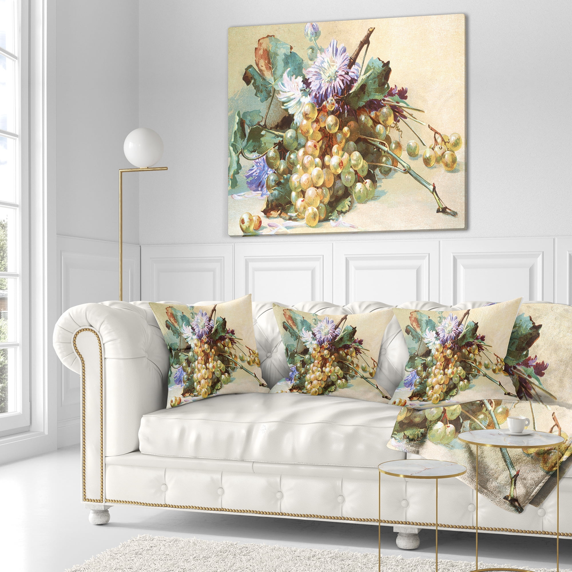 Designart Digital Illustrated Flowers - Floral Throw Pillow - 16x16