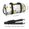 thumbnail image 2 of Fotbe Dinosaur on Excavator Bolsa Deportiva de Lona Plegable con Estampado, Bolsa de Gimnasio con Bolsillo Seco/Húmedo, Bolsa de Viaje Ultraligera de Gran Capacidad, 2 of 6