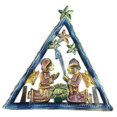 thumbnail image 1 of Croix des Bouquets H Painted Triangle Nativity Wall Art, 1 of 1