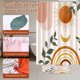 thumbnail image 3 of Juego de Cortina de Ducha Abstracta Boho Dznils con Alfombra, 16 Piezas, Naranja, 72" x 72", 3 of 8