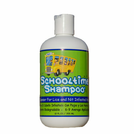 Schooltime Shampoo for Super Lice & Nit Elimination -  Highly Effective After One 15 Minute (Best Remedy For Lice)