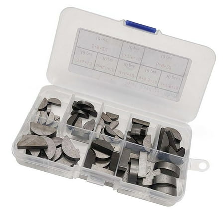 Mechanical Woodruff Keys set Multifunction Carbon Steel Set Comprehensive Woodruff Key set for Engine Repair & Maintenance