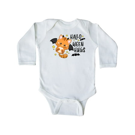 

Inktastic Halloween Hugs with Cute Vampire Cat Bat Gift Baby Boy or Baby Girl Long Sleeve Bodysuit