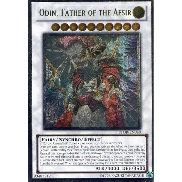 Yugioh Odin Father Of The Aesir Stor En040 Storm Of Ragnarok Unlimited Edition Ultimate Rare